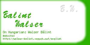 balint walser business card